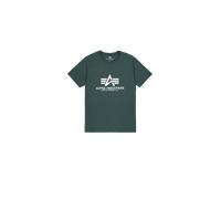 Alpha Industries Basic Big Logo T-Shirt Magliette Taglia L - Verde marina