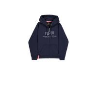 Alpha Industries Basic Big Logo Zip Hoodie Taglia XL - Blu