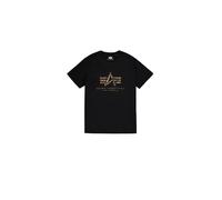 Alpha Industries Basic BL Effect Print T-Shirt da Uomo Black L
