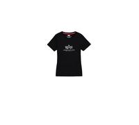 Alpha Industries Felpa Basic Big Logo Mirror Leo Donna Nero Taglia M