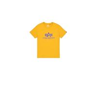 Alpha Industries Basic BL T-Shirt da Uomo Wheat/Blue S