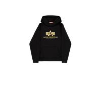 Alpha Industries Basic Carbon Hoodie Taglia M - Nero/Oro