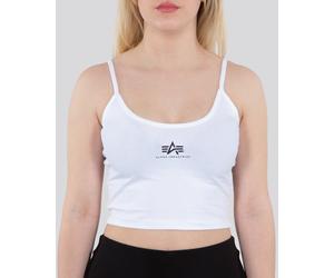 Alpha Industries Basic Crop SL Top da donna, bianco, taglia XL per donne