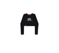 Alpha Industries Basic Cropped Longsleeve Felpe Taglia L - Nero