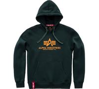 Alpha Industries Basic Felpa con cappuccio, verde, taglia S per maschi