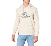 Alpha Industries Basic Hoody Felpa con Cappuccio da Uomo Jet Stream White