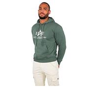 Alpha Industries Basic Hoody Felpa con Cappuccio da Uomo Vintage Green