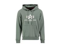 Alpha Industries Basic Hoody Felpa con Cappuccio da Uomo Vintage Green