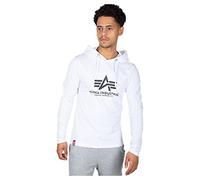 Alpha Industries Basic Hoody Felpa con Cappuccio da Uomo, White, XL