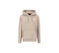 Alpha Industries Basic Hoody Felpa con Cappuccio Logo Piccolo per Uomo Vintage Sand