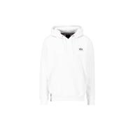 Alpha Industries Basic Hoody Small Logo Felpa con Cappuccio, White, L Uomo