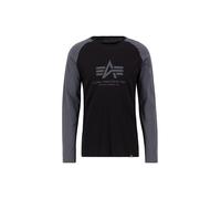 Alpha Industries Basic Longsleeve Felpe con cappuccio Taglia XS - Nero/Grigio scuro