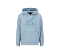 Alpha Industries Basic Rainbow Reflective Print Hoodie Taglia L - Grigio-blu