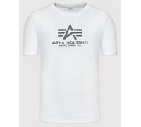 Alpha Industries Basic Reflective Print Maglietta, bianco, taglia S per maschi