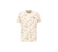 Alpha Industries Basic Small Logo Camo T-Shirt Magliette Taglia M - Camuffare Beige
