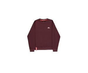 Alpha Industries Basic Small Logo Sweatshirt Felpe Taglia 3XL - Rosso scuro