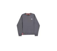 Alpha Industries Basic Sweater Felpa con Logo Piccolo da Uomo Greyblack