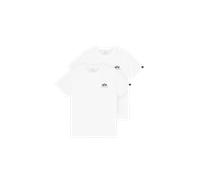 Alpha Industries Basic Small Logo T-Shirt 2 Pack Magliette Taglia 2XL - Bianco