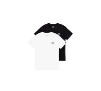 Alpha Industries Basic Small Logo Short Sleeve T-shirt 2 Units Bianco,Nero XL Uomo