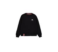 Alpha Industries Basic Sweater Felpa con Logo Piccolo da Uomo Black
