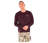 Alpha Industries Basic Sweater Felpa con Logo Piccolo da Uomo Deep Maroon
