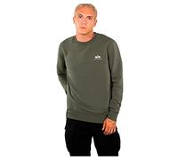 Alpha Industries Basic Sweater Felpa con Logo Piccolo da Uomo Maglione, Dark Olive