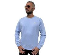 Alpha Industries Basic Sweater Felpa con Logo Piccolo da Uomo Maglione, Opaco, Light Blue, XL