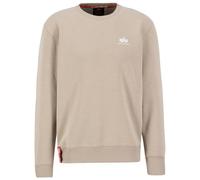 Alpha Industries Basic Sweater Felpa con Logo Piccolo da Uomo Vintage Sand