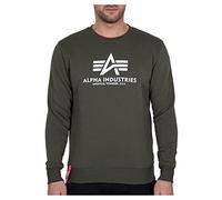 Alpha Industries Basic Sweater Felpa da Uomo Maglione, Dark Olive