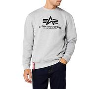 Alpha Industries Basic Sweater Felpa da Uomo Maglione, Grey Heather, S