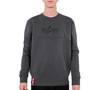 Alpha Industries Basic Sweater Felpa da Uomo Maglione, Greyblack/Black