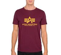 Alpha Industries - Basic T-Shirt, T-shirt Uomo, Rosso (Burgundy 184), Small (Taglia Produttore: Small)