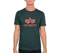 Alpha Industries - Basic T-Shirt, T-shirt Uomo, Verde (Dark Petrol 353), Medium (Taglia Produttore: Medium)