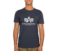 Alpha Industries Basic, T-Shirt Uomo, Rosso, XXX-Large, Blu (Marine), Large