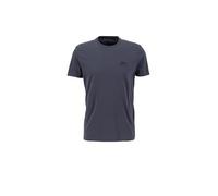 Alpha Industries Maglietta Uomo Basic con logo piccolo Taglia S Grigio scuro/Nero