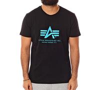 Alpha Industries - Basic T, T-shirt Uomo, Nero (Black/Blue 93), Medium (Taglia Produttore: Medium)