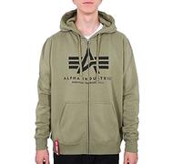 Alpha Industries Basic Zip Hoody Felpa con Cappuccio per Uomo, Olive, M