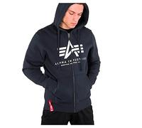 Alpha Industries Basic Zip Hoody Felpa con Cappuccio per Uomo, Rep.Blue, M