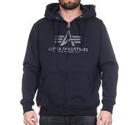 Alpha Industries Basic Big Logo Zip Hoodie Taglia XL - Blu