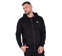 Alpha Industries Basic Small Logo Zip Hoodie Taglia XL - Nero