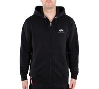 Alpha Industries Basic Zip Hoody SL Felpa con Cappuccio da Uomo Black