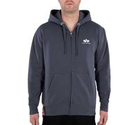 Alpha Industries Basic Zip Hoody SL Felpa con Cappuccio da Uomo Greyblack