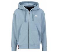 Alpha Industries Basic Zip Hoody SL Felpa con Cappuccio da Uomo Greyblue
