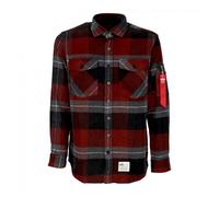 Alpha Industries - Camicia Flanella Nero Grigio - - Shirts - Uomo - Multicolore - S