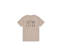 Alpha Industries Camo Logo Puff Print BP T da Uomo Vintage Sand XL