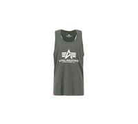 ALPHA INDUSTRIES Maglietta verde / bianco, Taglia L