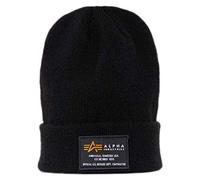 Alpha Industries Cappello Crew Beanie in Acrilico Lavorato a Maglia Berretto, Black, Talla única Unisex-Adulto