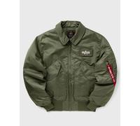 ALPHA INDUSTRIES Giacca di mezza stagione 'CWU 45' oliva / rosso scuro / bianco, Taglia L