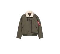 ALPHA INDUSTRIES Giacca di mezza stagione oliva / bianco lana, Taglia M