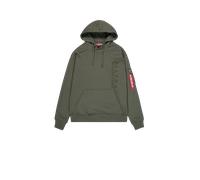 ALPHA INDUSTRIES Pullover 'EMB' verde / rosso Uomo ALPHA INDUSTRIES S